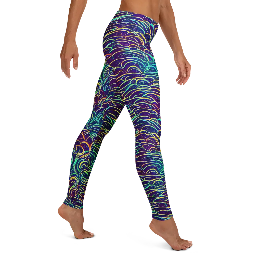 Cosmic Calligraphy on Leggings — Right