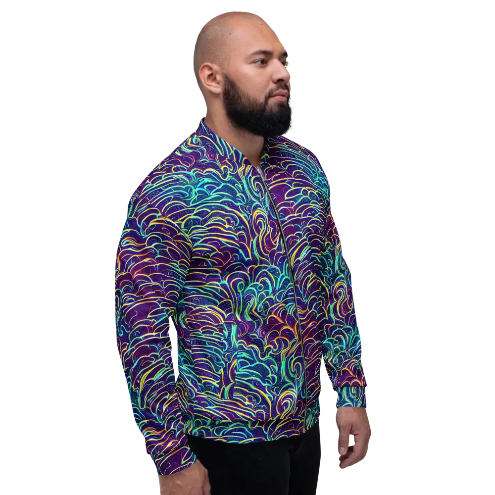 Cosmic Calligraphy on Bomber Jacket — Right