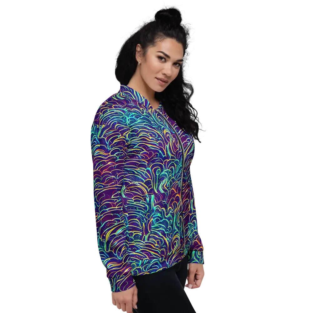 Cosmic Calligraphy on Bomber Jacket — Right