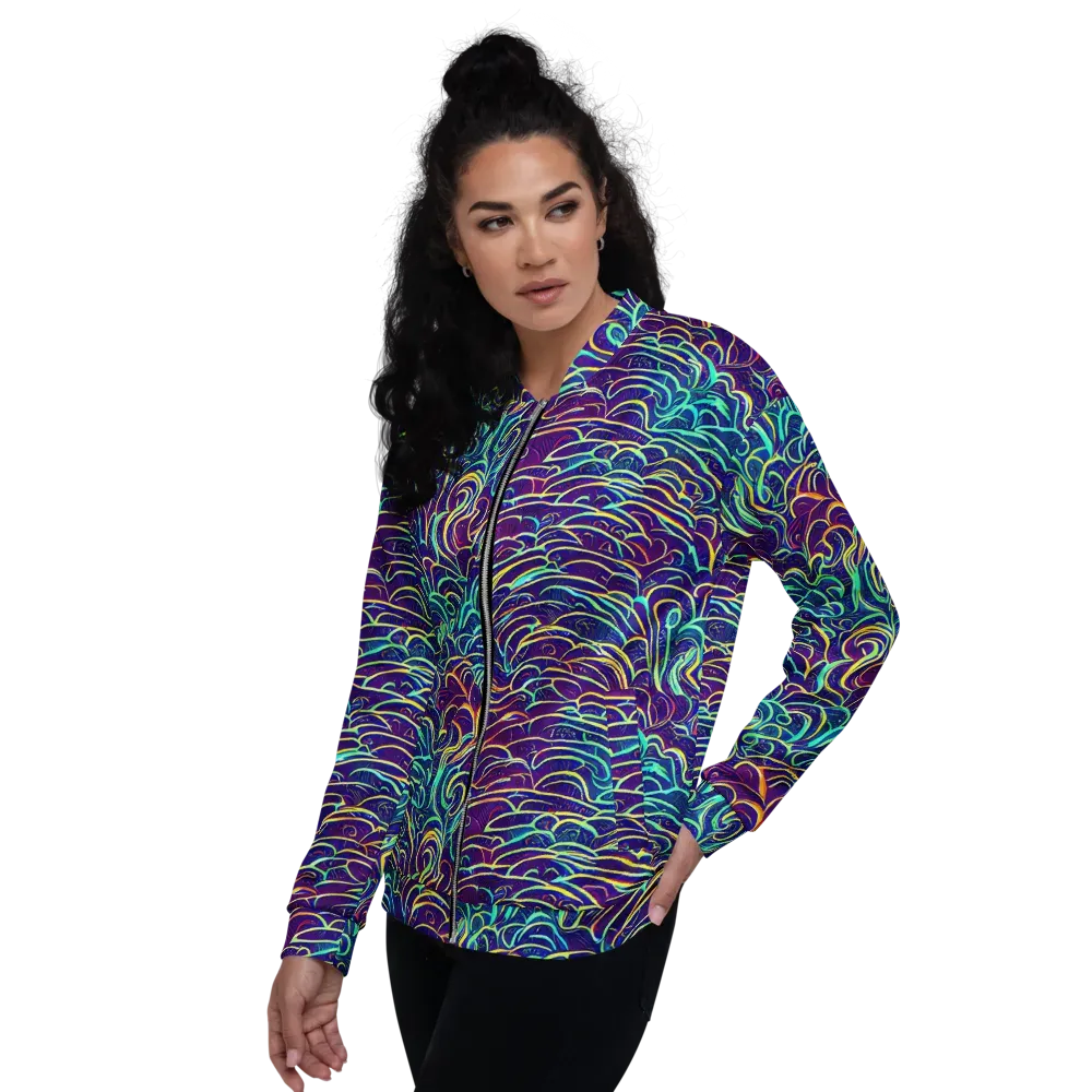Cosmic Calligraphy on Bomber Jacket — Left