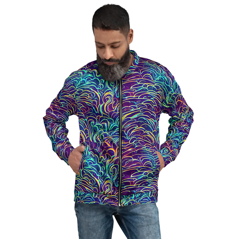 Cosmic Calligraphy on Bomber Jacket — Front