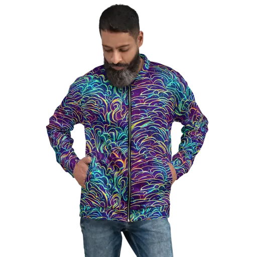 Cosmic Calligraphy on a Bomber Jacket