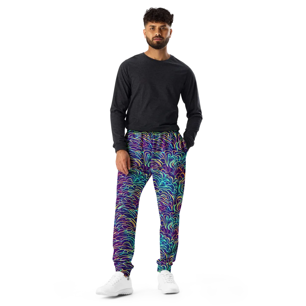 Cosmic Calligraphy on Men's Joggers — Front