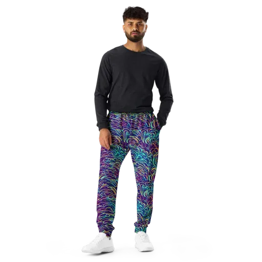 Cosmic Calligraphy on a Men's Joggers