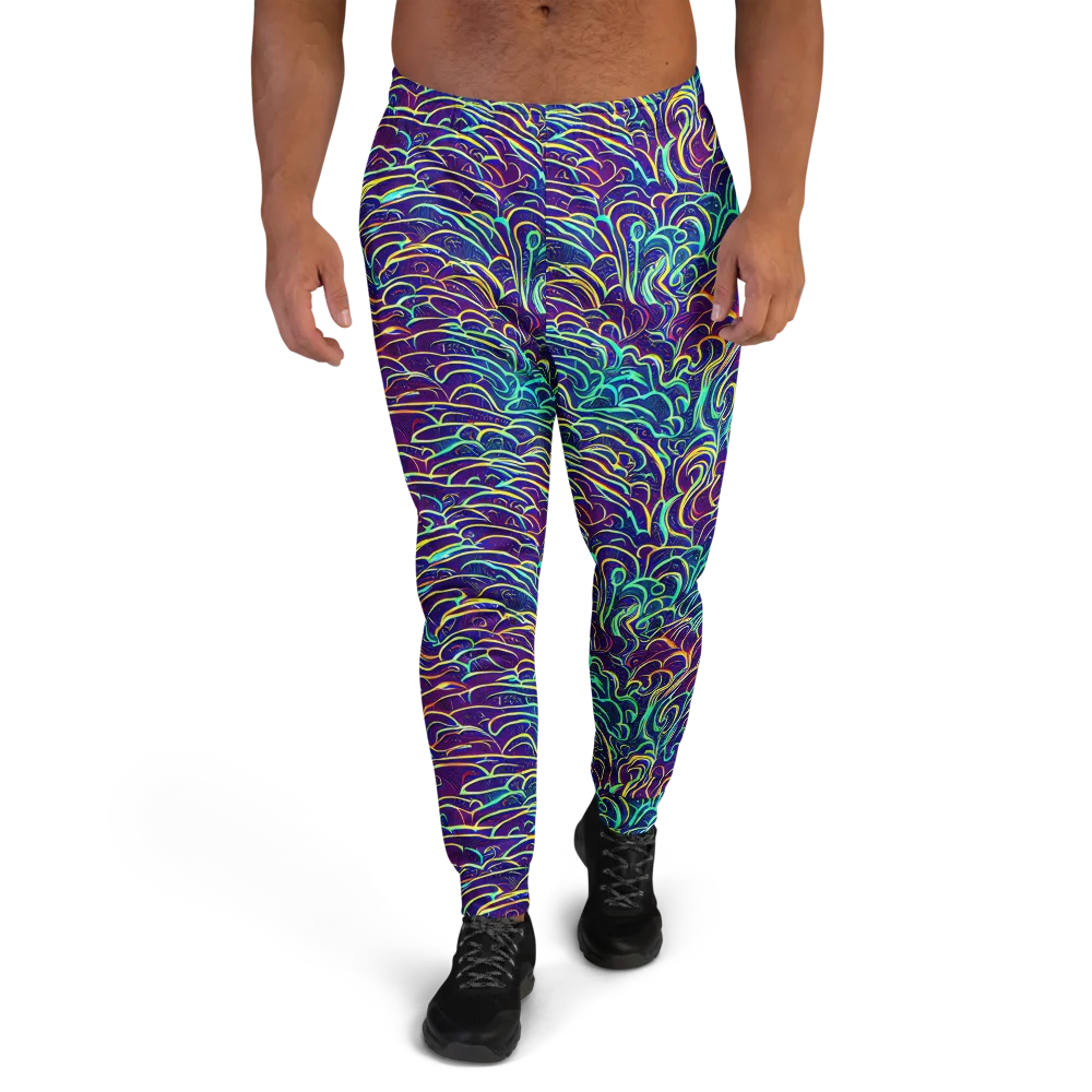 Cosmic Calligraphy on Men's Joggers — Front