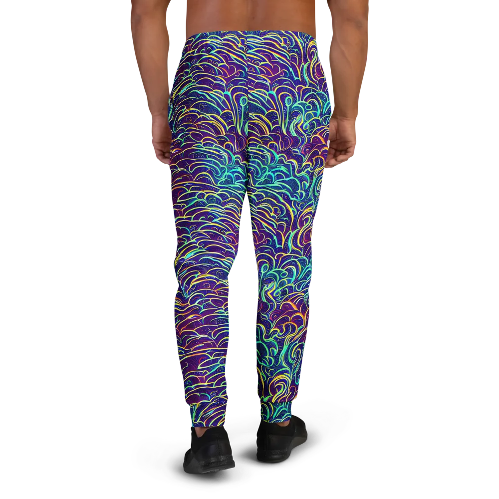 Cosmic Calligraphy on Men's Joggers — Back