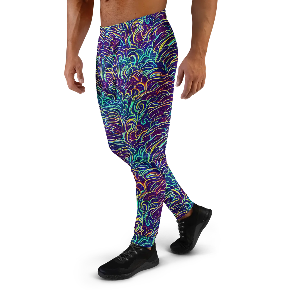 Cosmic Calligraphy on Men's Joggers — Left