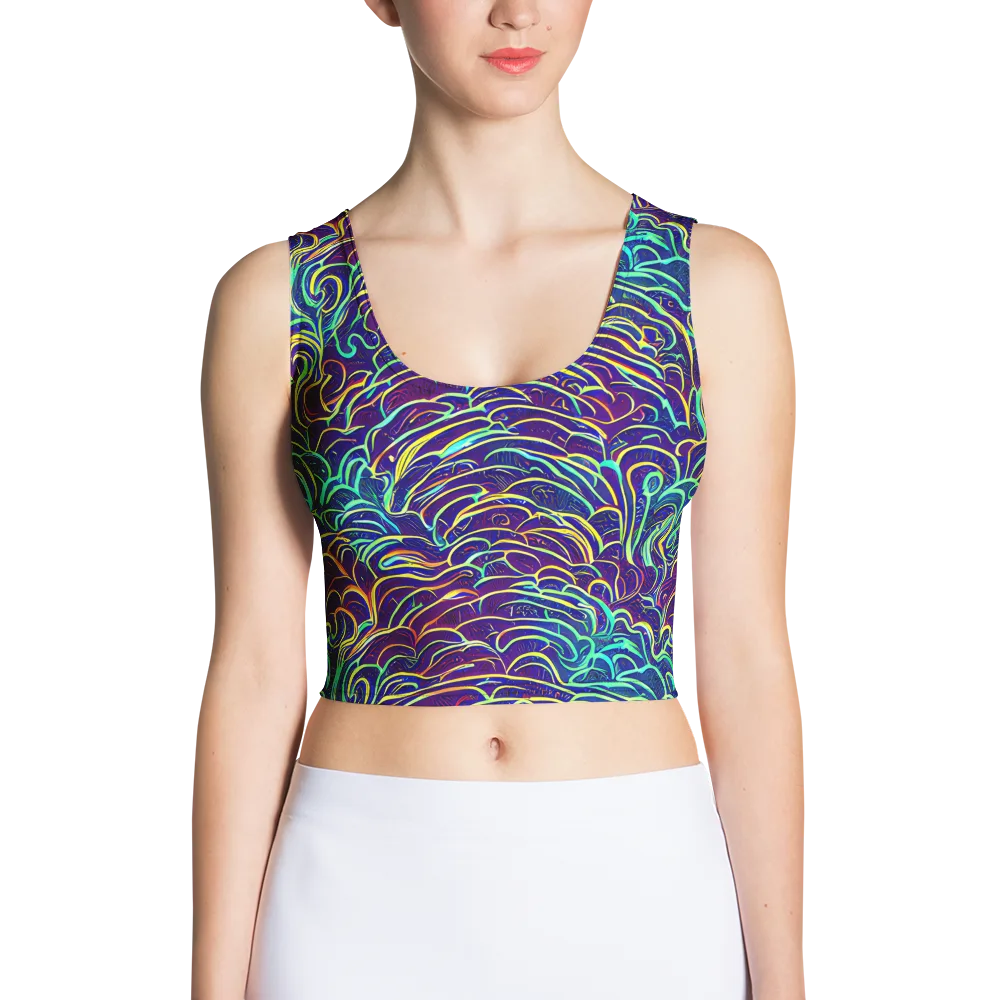 Cosmic Calligraphy on Crop Top — Front