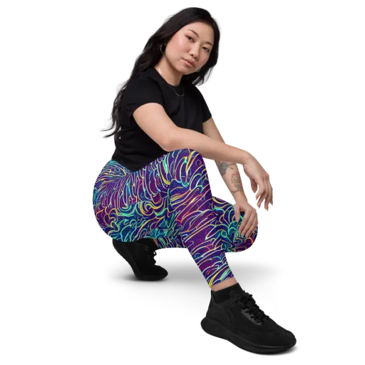 Cosmic Calligraphy on a Leggings with Pockets