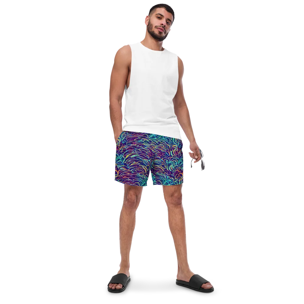 Cosmic Calligraphy on Swim Trunks — Front