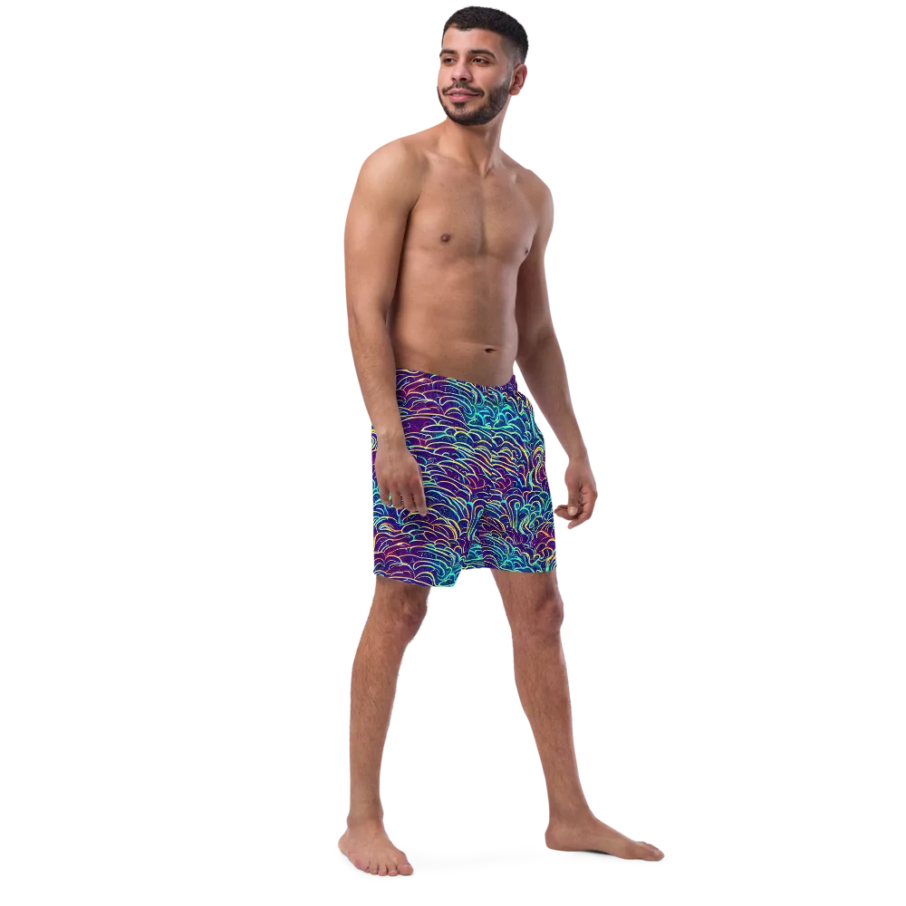 Cosmic Calligraphy on Swim Trunks — Right Front