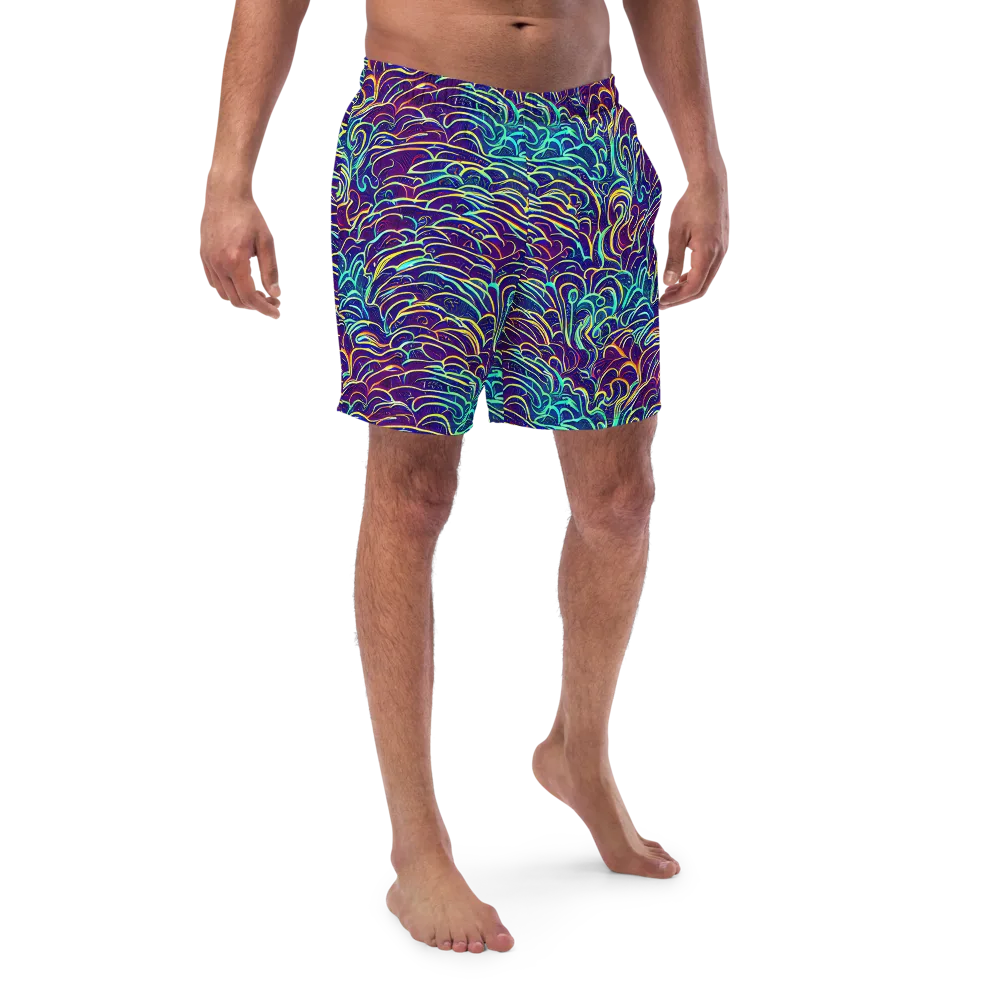 Cosmic Calligraphy on Swim Trunks — Front