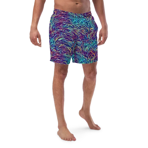 Cosmic Calligraphy on a Swim Trunks
