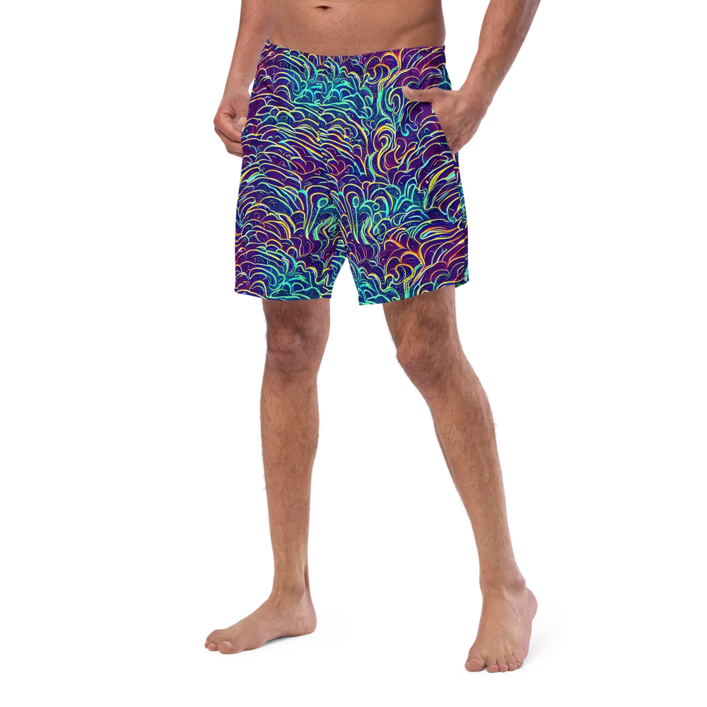 Cosmic Calligraphy on Swim Trunks — Left Front