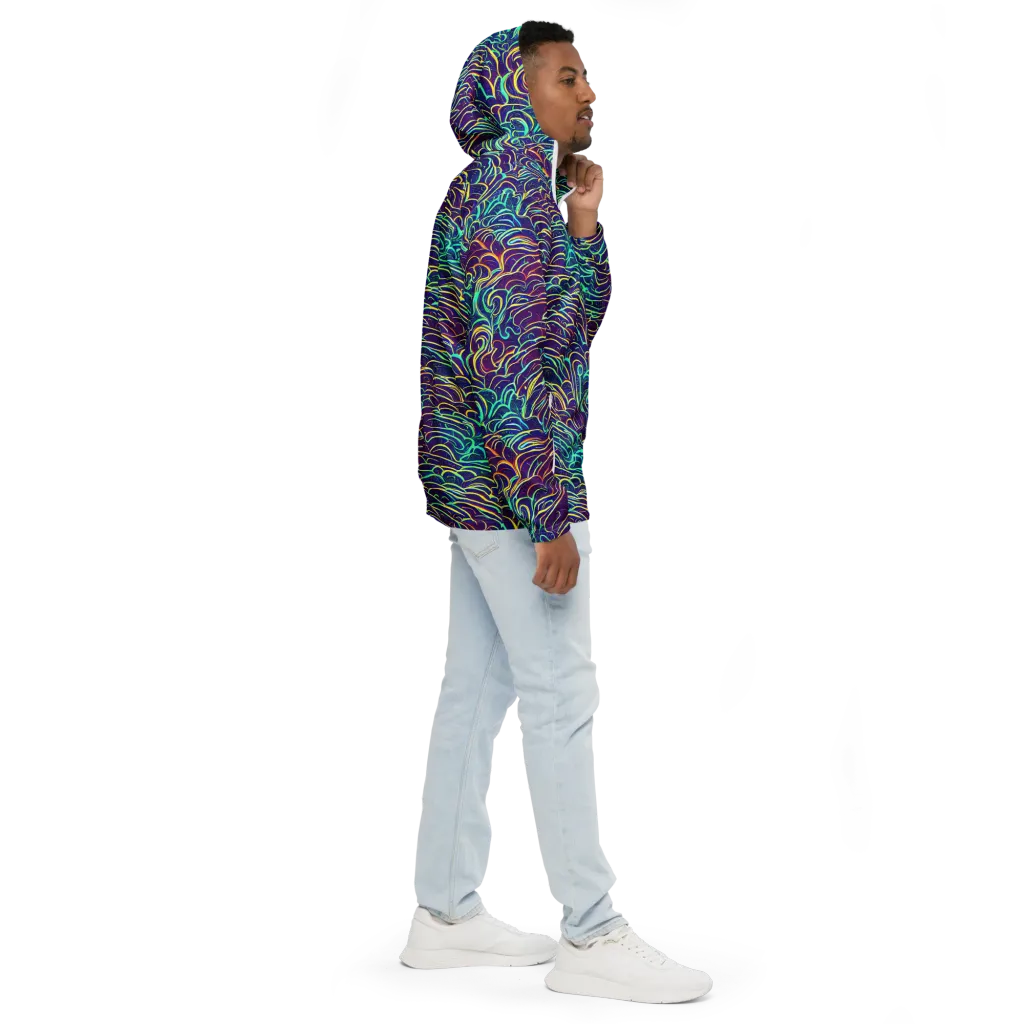 Cosmic Calligraphy on Men's Windbreaker — Right