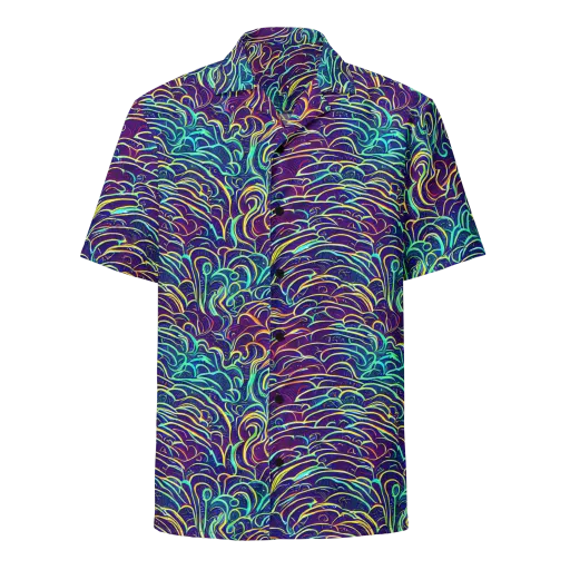 Cosmic Calligraphy on a Button Shirt
