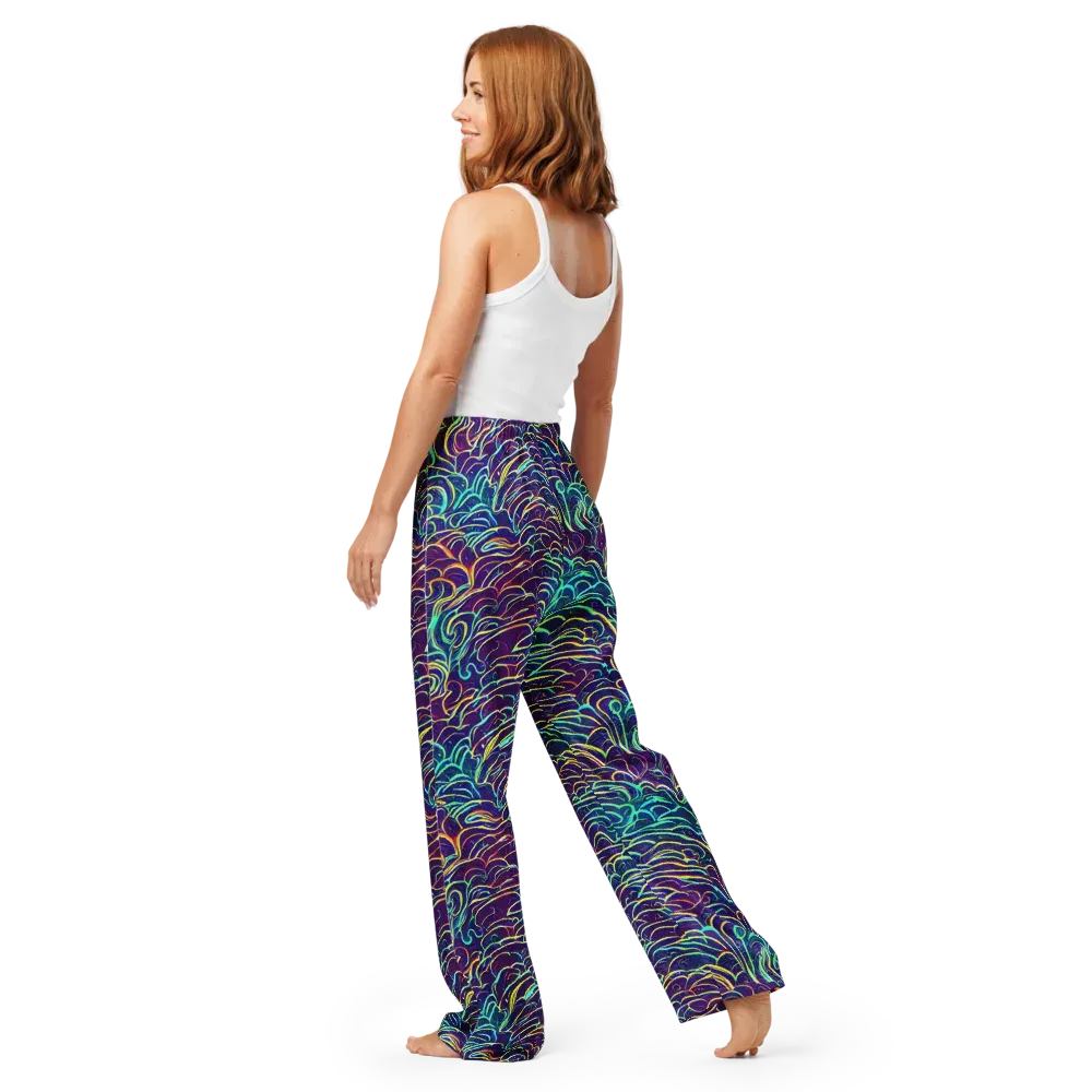 Cosmic Calligraphy on Women's Pajama Pants — Back