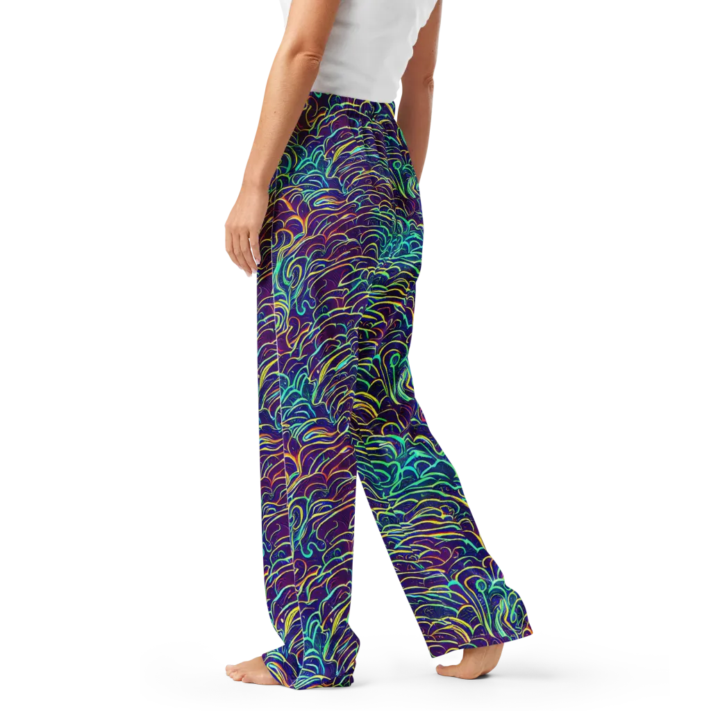 Cosmic Calligraphy on Women's Pajama Pants — Left