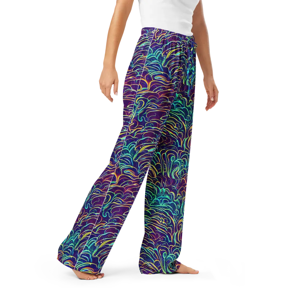 Cosmic Calligraphy on Women's Pajama Pants — Right Front