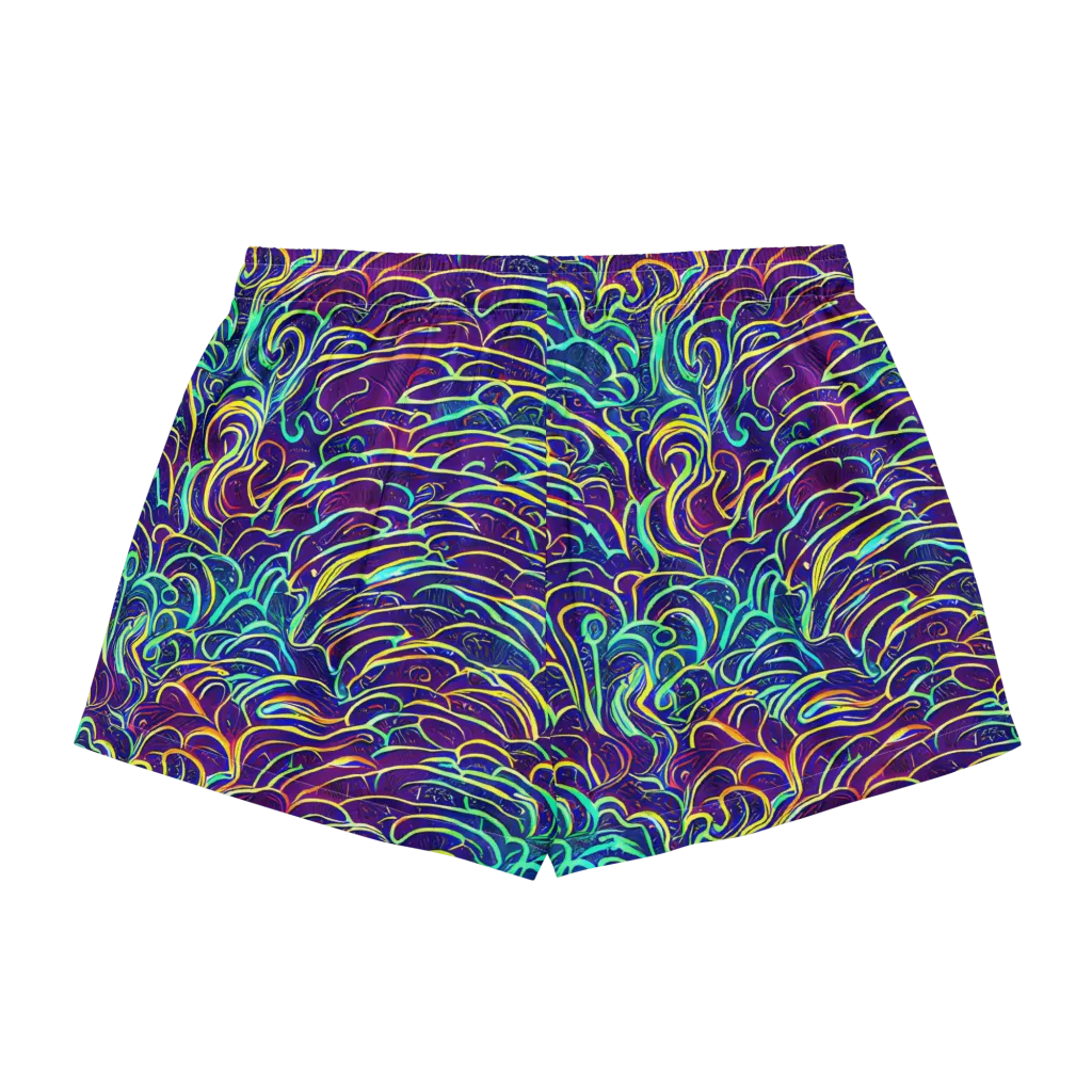 Cosmic Calligraphy on Women's Pajama Shorts — Back