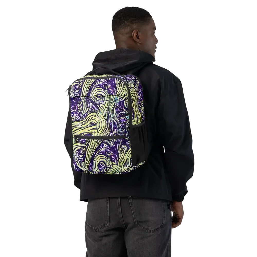 Acid Foliage on Utility Backpack — Back