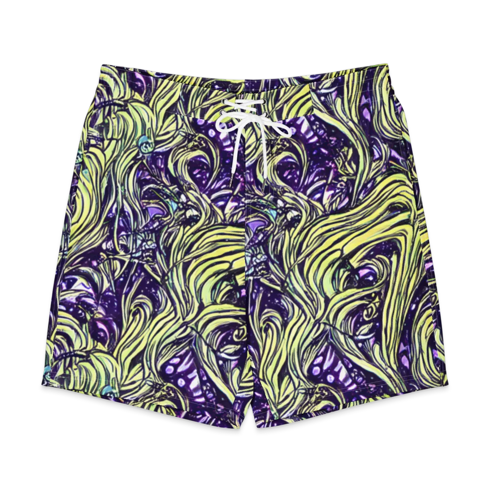 Acid Foliage on Men's Board Shorts — Front
