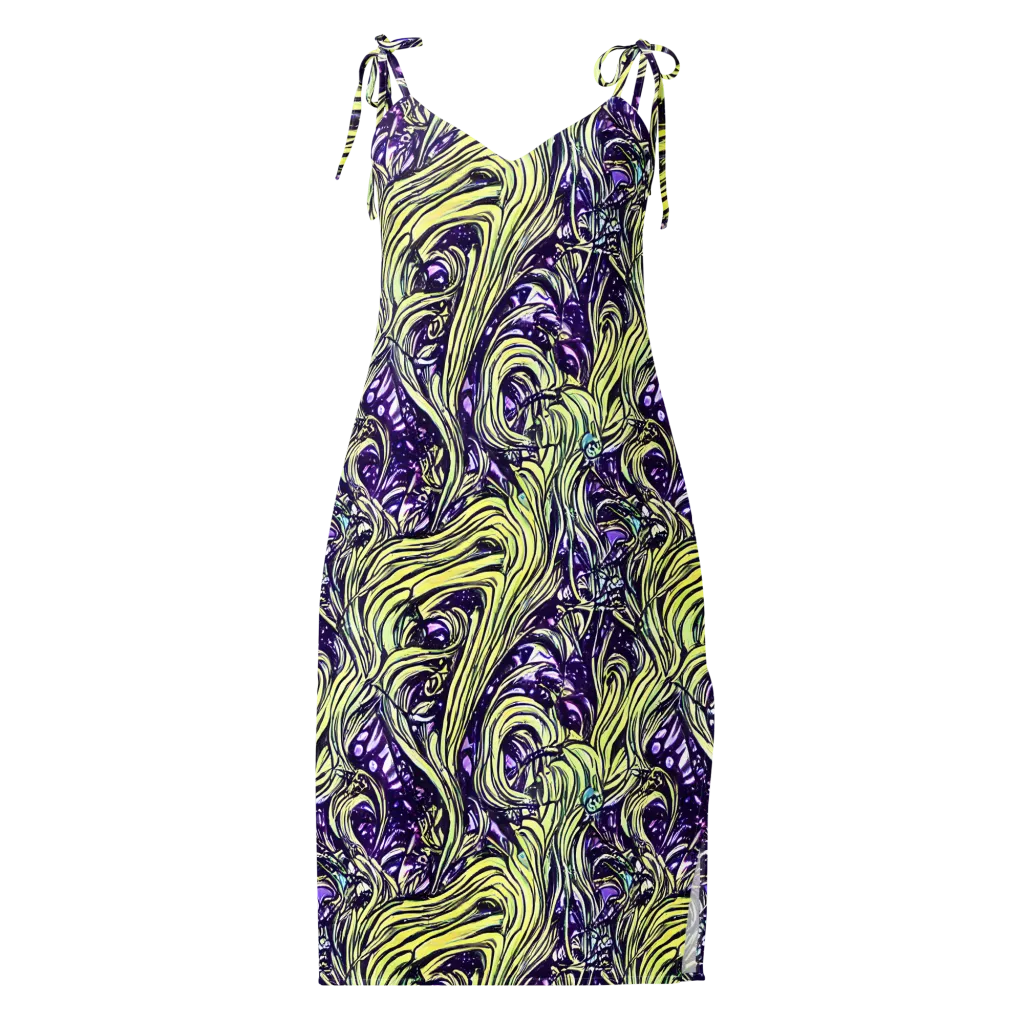 Acid Foliage on Slip Dress — Front