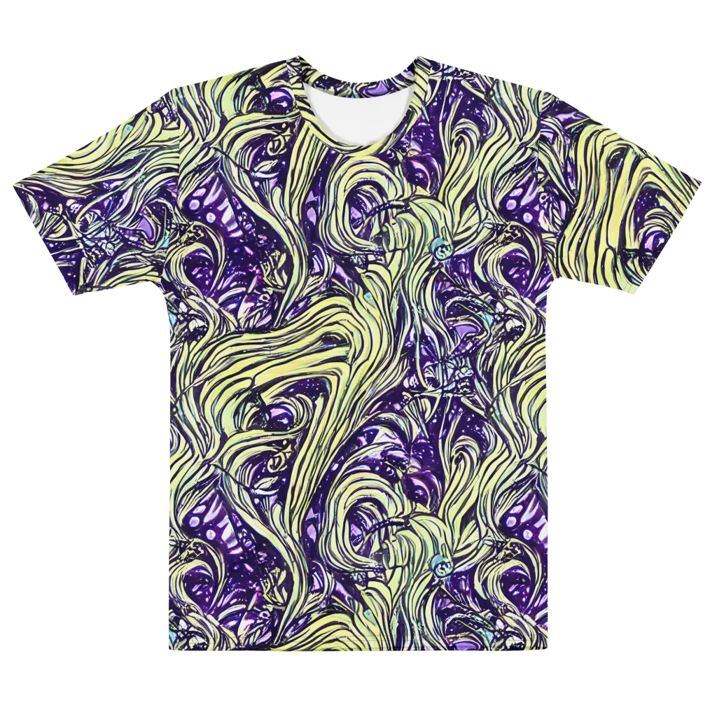 Acid Foliage on Men's Cotton Crew Neck T-Shirt — Front