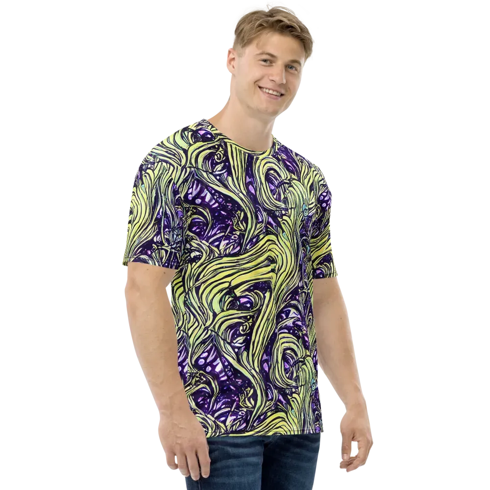 Acid Foliage on Men's Crew Neck T-Shirt — Right