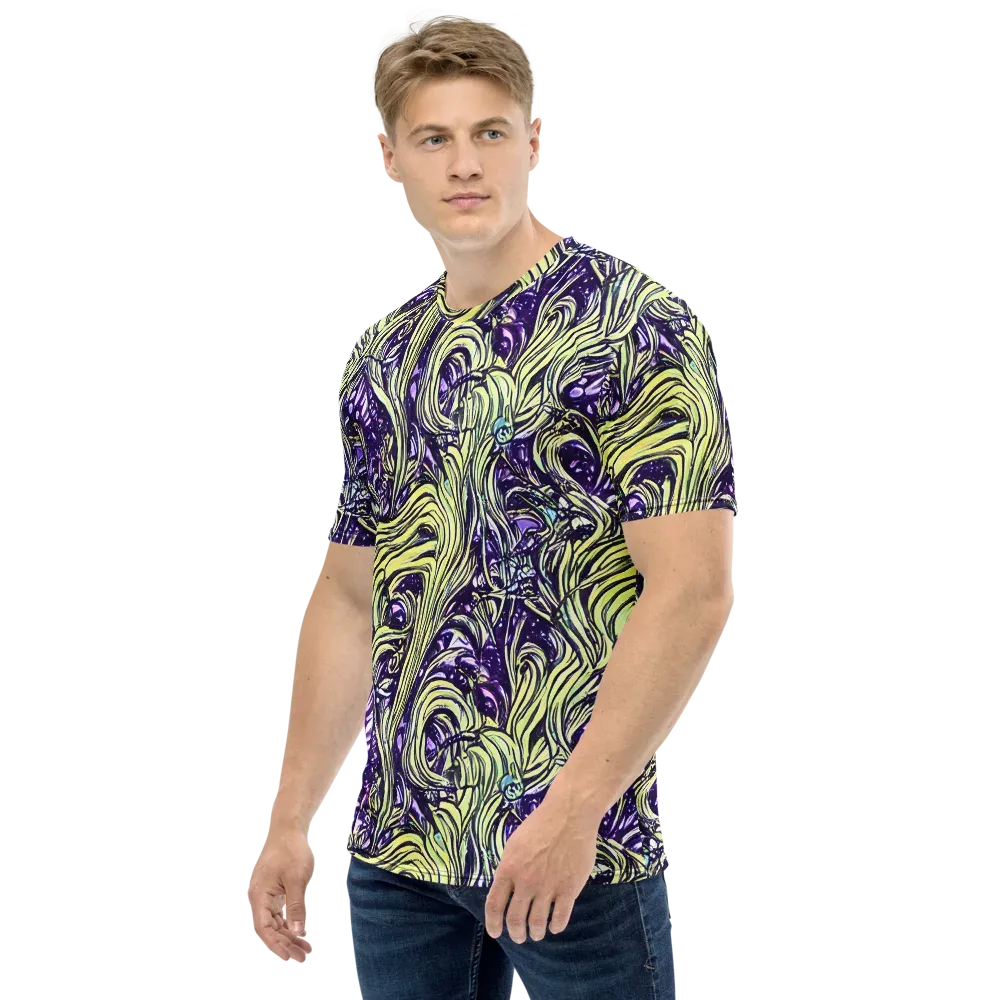 Acid Foliage on Men's Crew Neck T-Shirt — Left