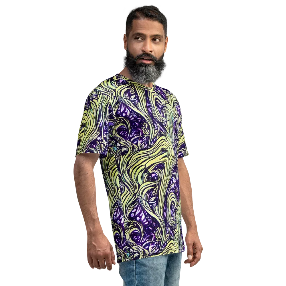 Acid Foliage on Men's Crew Neck T-Shirt — Right