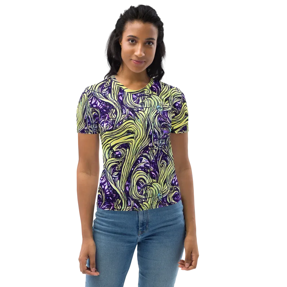 Acid Foliage on Women's Crew Neck T-Shirt — Front