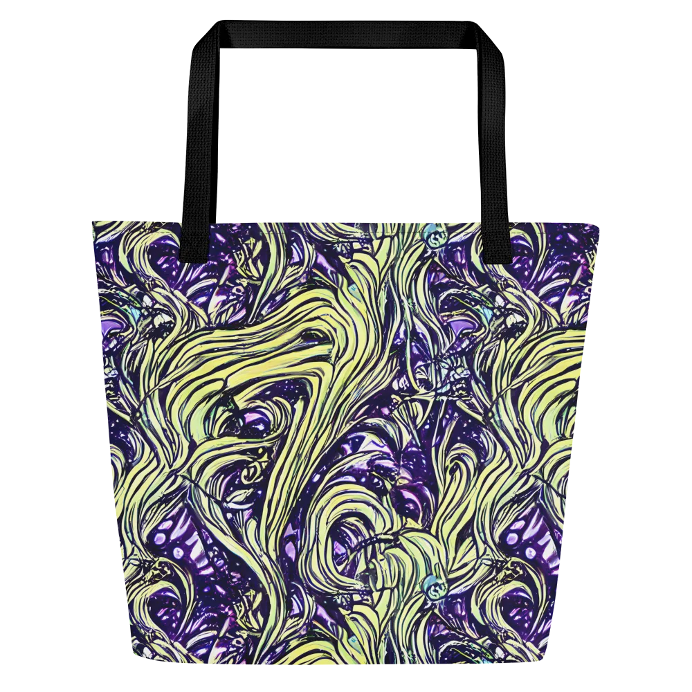 Acid Foliage on Large Tote Bag W/ Pocket — Front