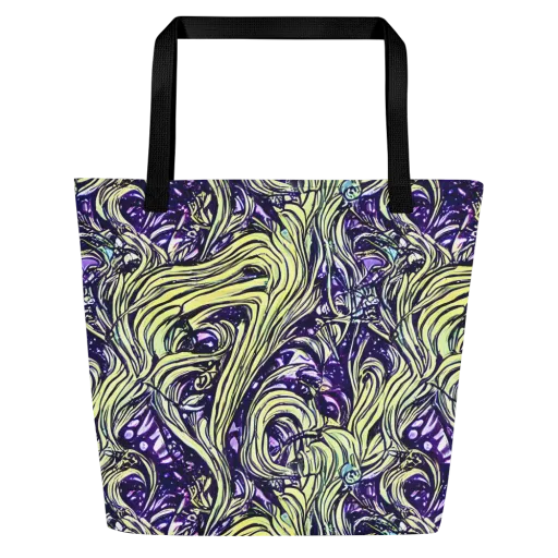 Acid Foliage on a Large Tote Bag W/ Pocket