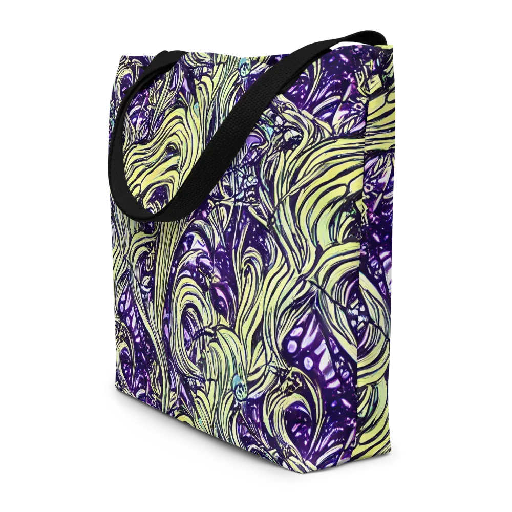 Acid Foliage on Large Tote Bag W/ Pocket — Front