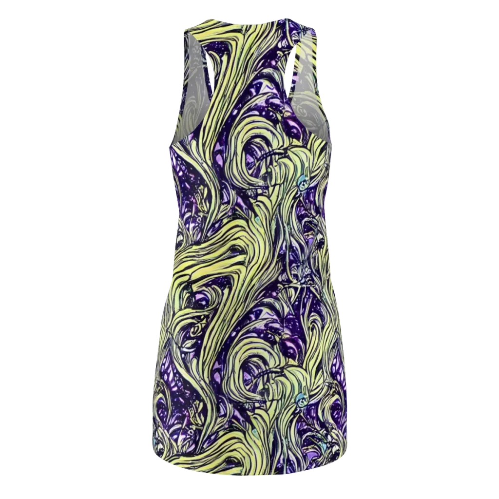 Acid Foliage on Racerback Dress — Back