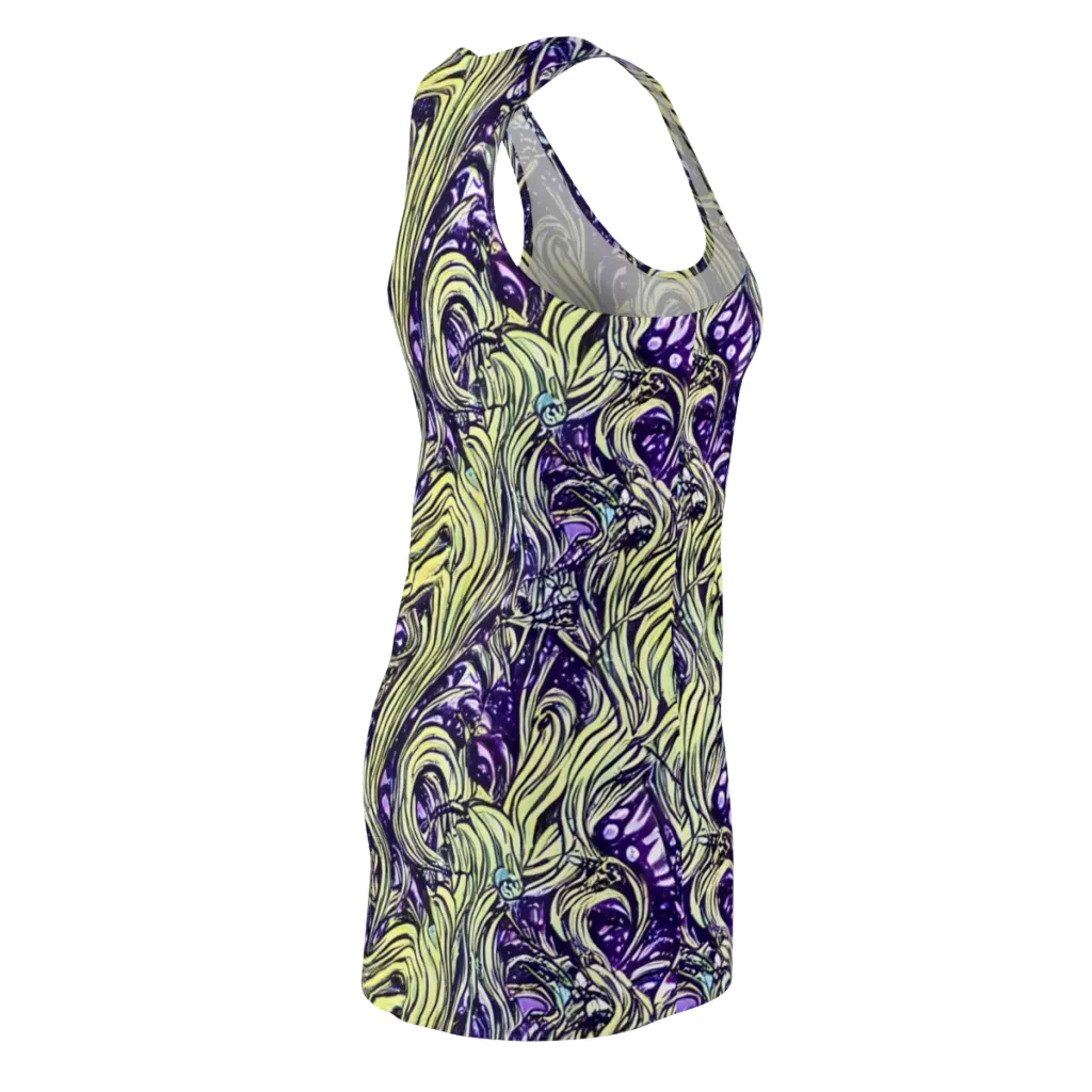 Acid Foliage on Racerback Dress — Back Side