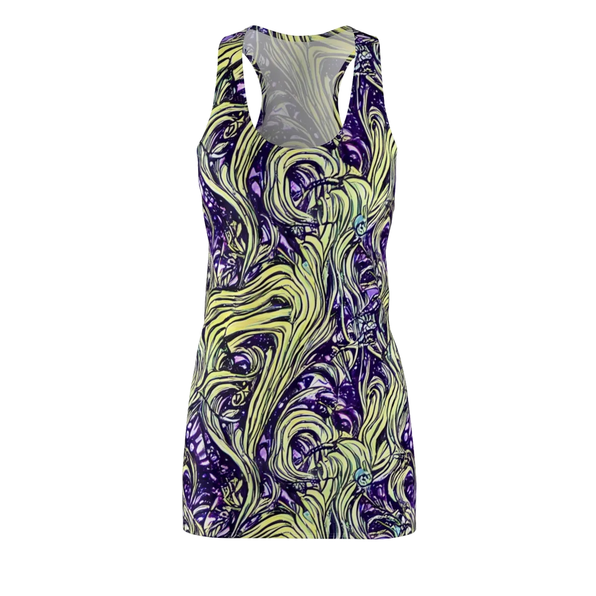 Acid Foliage on Racerback Dress — Front