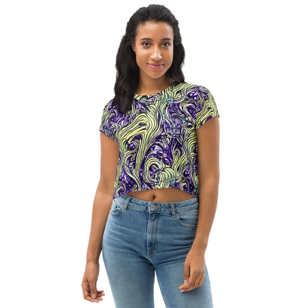 Acid Foliage on Crop Tee — Front