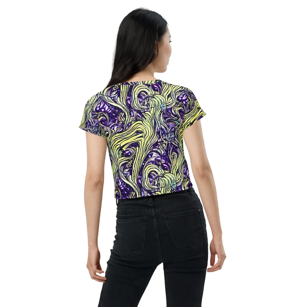 Acid Foliage on Crop Tee — Back