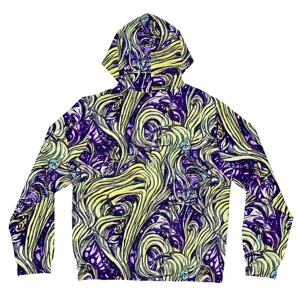 Acid Foliage on Women's Full-Zip Hoodie — Back