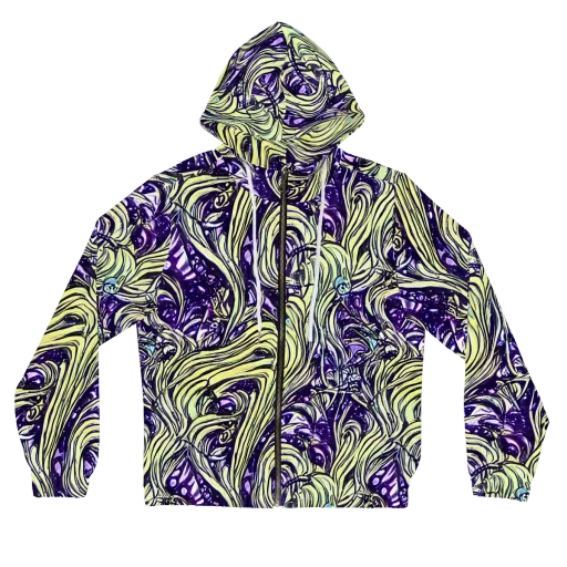 Acid Foliage on a Women's Full-Zip Hoodie