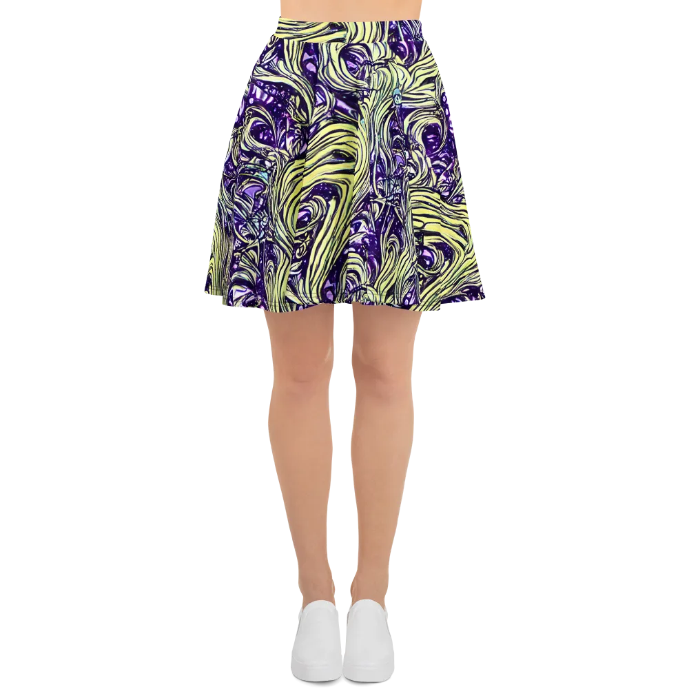 Acid Foliage on Skater Skirt — Front