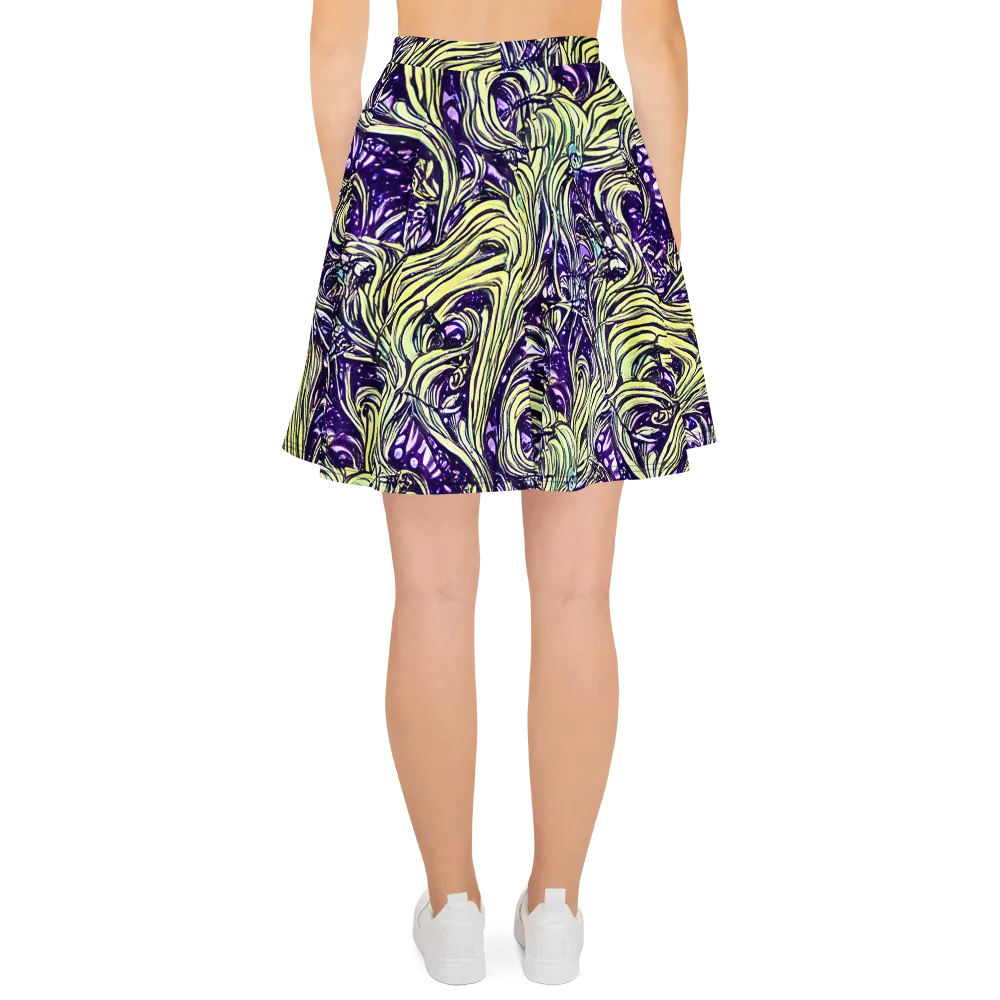 Acid Foliage on Skater Skirt — Back