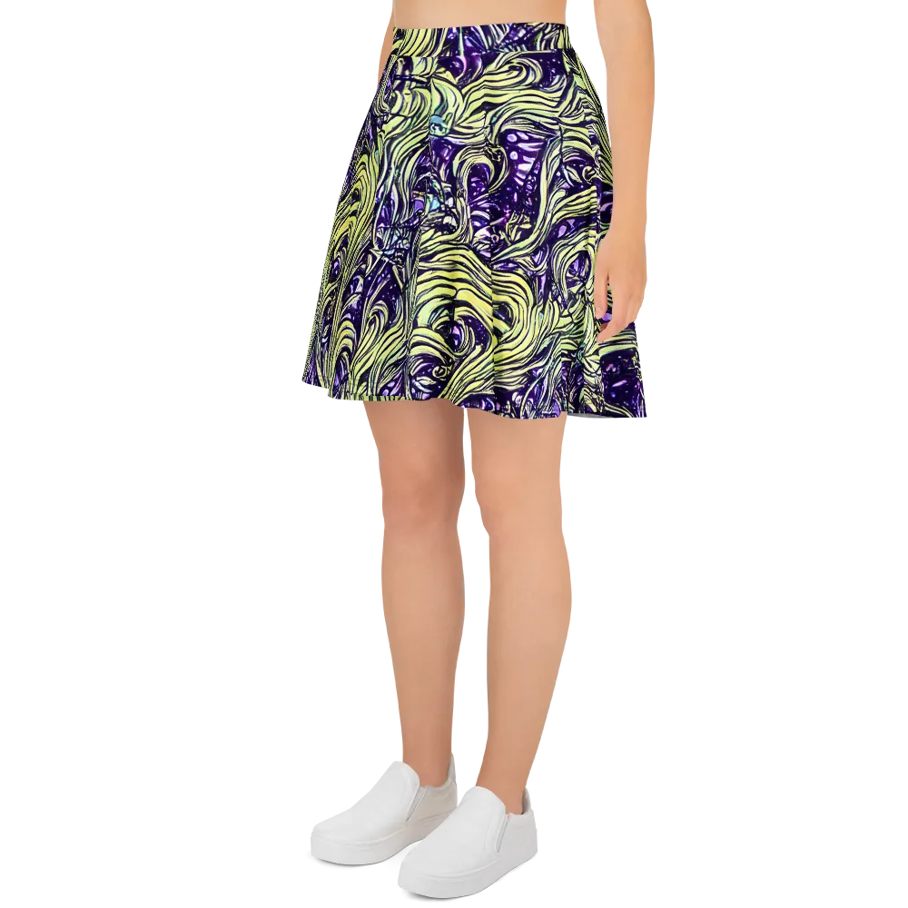 Acid Foliage on Skater Skirt — Left