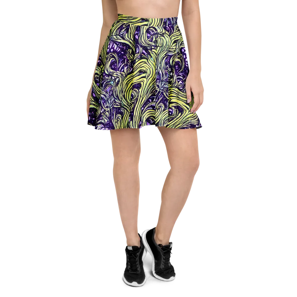 Acid Foliage on Skater Skirt — Front