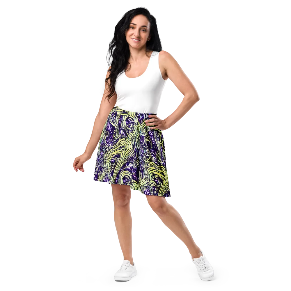 Acid Foliage on Skater Skirt — Front