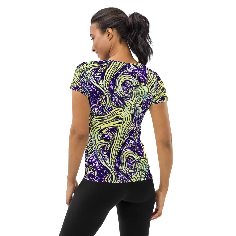 Acid Foliage on Women's Athletic T-Shirt — Back