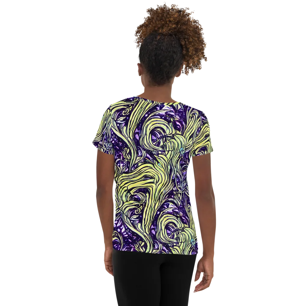 Acid Foliage on Women's Athletic T-Shirt — Back