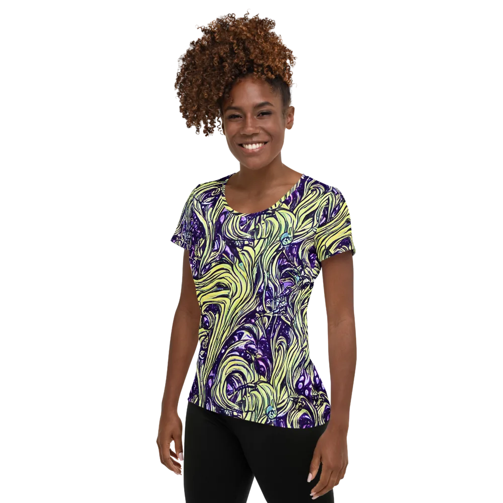 Acid Foliage on Women's Athletic T-Shirt — Left